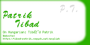 patrik tibad business card